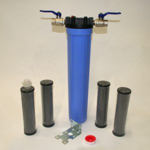 Patronfilter Paket 1 st 20" filterhus, aktiv kolpatron