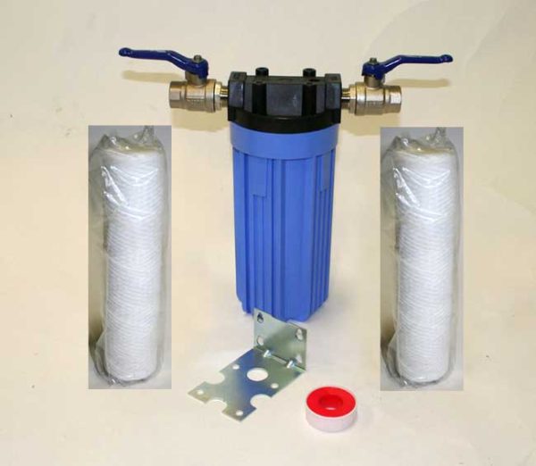 Patronfilter Paket 1 st 10" filterhus, garnlindad patron